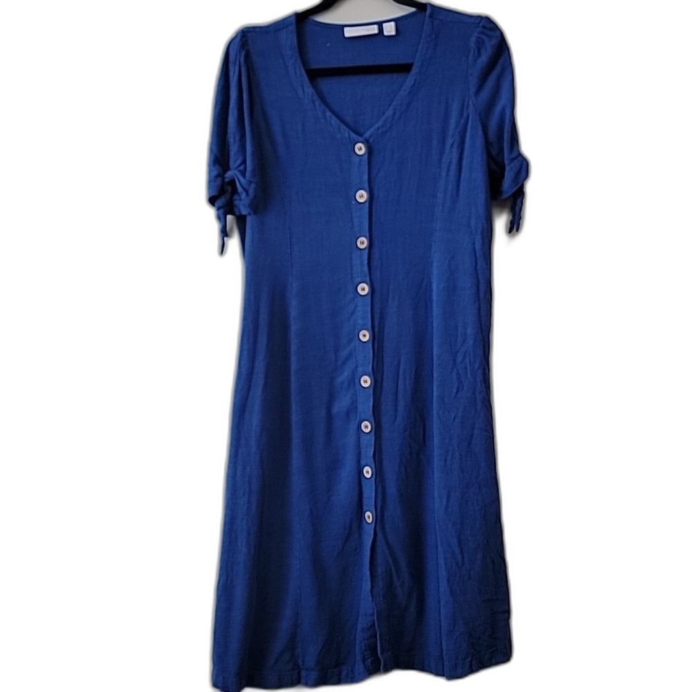 Susan Graver Midi Dress Blue Size L
